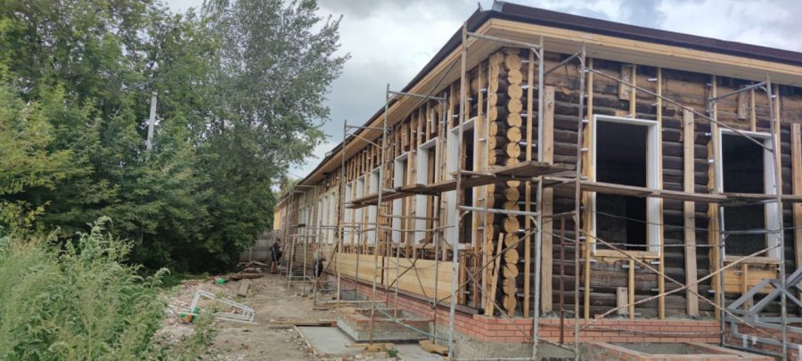 ремонт фасада деревянного здания